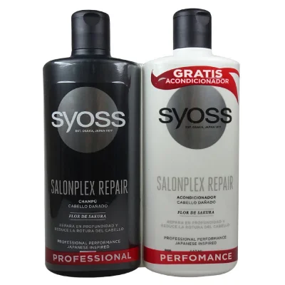 Syoss shampoo 440 ml. + conditioner 440 ml. Salon plex repair.