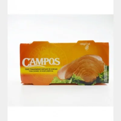 CAMPOS ΤΟΝΟΣ ΤΕΜΑΧΙΣΜΕΝΟΣ SKIPJACK ΣΕ ΗΛΙΕΛΑΙΟ (20gr)