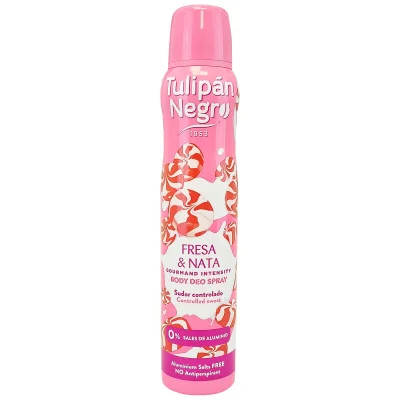Tulipán Negro deodorant spray 200 ml. Strawberry and cream.