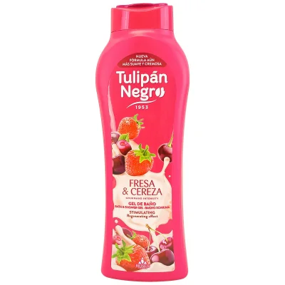 Tulipán Negro shower gel 650 ml. Strawberry & cherry.