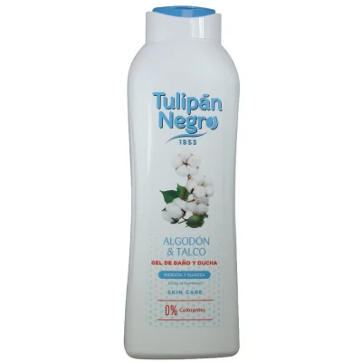 Tulipan Negro shower gel 600 ml. + 120 ml. Cotton and talc.