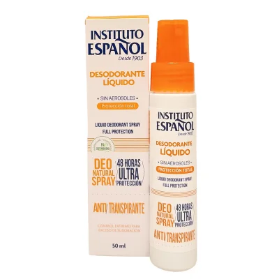 Instituto Español Liquid spray deodorant 50 ml. Total protection.