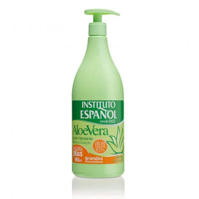 Instituto Español body lotion 950 ml. Aloe vera moisturizer with dispenser.