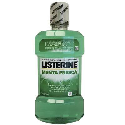 Listerine mouthwash 500 ml. Fresh mint.