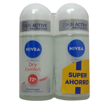 Nivea deodorant roll-on 2X50 ml. Dry comfort.