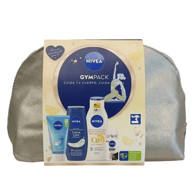 Nivea neceser. Gym women cleansing gel + roll-on + gel + Q10 body lotion.