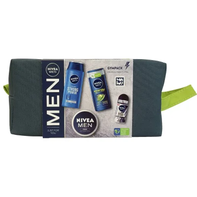 Nivea toiletry bag. Gym Men shower gel + shampoo + cream + roll-on