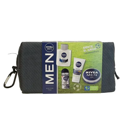 Nivea toiletry bag. Men Eurocopa. After shave + roll-on deodorant + moisturizer + cream.