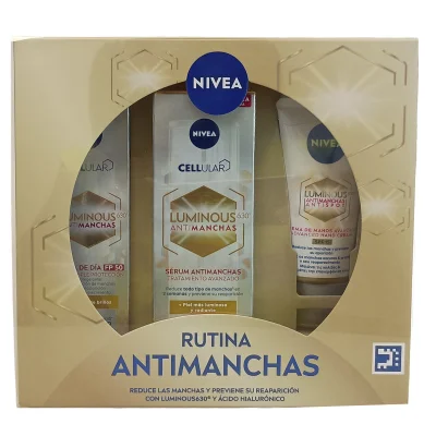 Nivea pack. Luminous anti-spot routine. Hand cream 50 ml + day cream 40 ml + serum 30 ml.