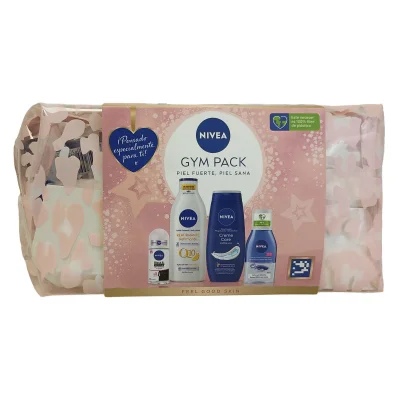 Nivea toiletry bag. Gym women. body lotion + shower gel + cleansing gel + roll-on.