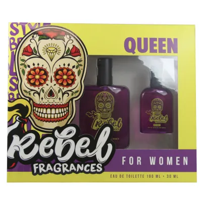 Rebel eau de toillette 100 ml. + 30 ml. Queen Women.