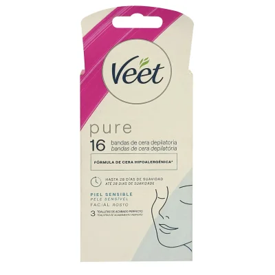 Veet waxing strips 16 u. Face sensitive skin.