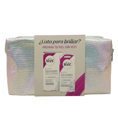 Veet toilettry bag body depilatory strips 20 u. + facial strips 20 u.