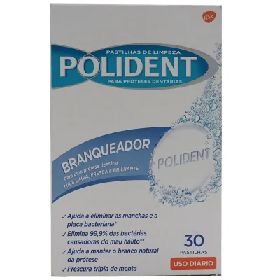 Polident cleaning tablets 30 u. Withening.