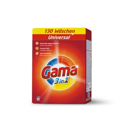GAMA WASHING POWDER 7.8KG UNIW BOX 130 WASHES 7664