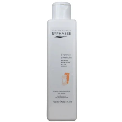 Byphasse family shampoo 750 ml. Shea butter & honey dry & damaged hair.