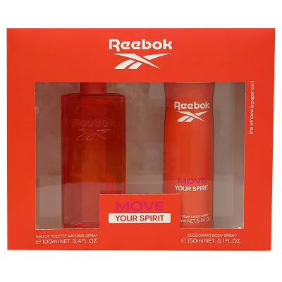 Reebok pack spray deodorant 150 ml + EDT 100 ml. Move your spirit woman.