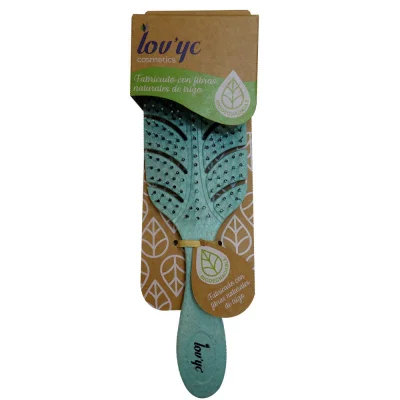 Lov'yc hair brush 1 u. Natural wheat fiber colors leaf shaped assortment minibox.