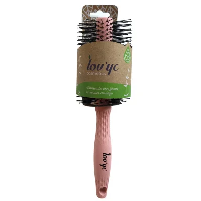 Lov'yc hair brush 1 u. Natural wheat fiber circular detangler colors assortment.