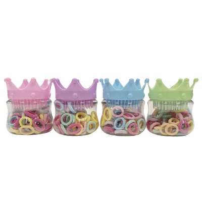 Lov'yc hair ties 60 u. Crown brush, assorted colors