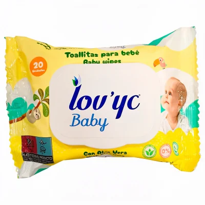 Lov'yc wipes 20 u. Baby aloe vera.