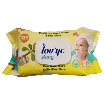 Lov'yc wipes 120 u. Baby aloe vera.
