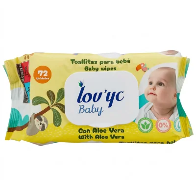 Lov'yc wipes 72 u. Baby aloe vera.
