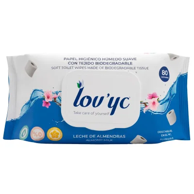 Lov'yc WC wipes 80 u. Almond milk.