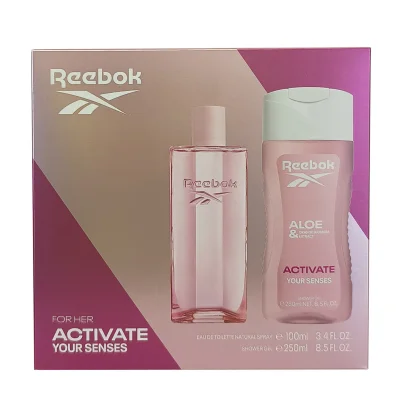 Reebok pack shower gel 250 ml. + EDT 100 ml. Activate your senses mujer.