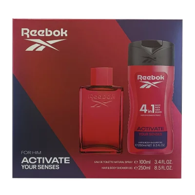 Reebok pack shower gel 250 ml. + EDT 100 ml. Activate your senses man.