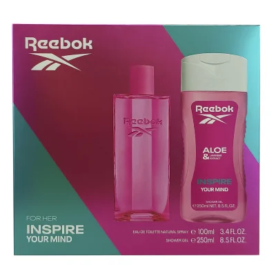 Reebok pack shower gel 250 ml. + EDT 100 ml. Inspire your mind woman.