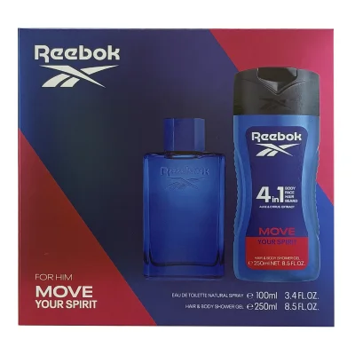 Reebok pack shower gel 250 ml. + EDT 100 ml. Move your spirit man.
