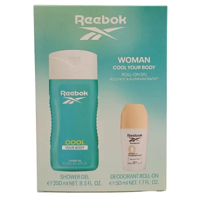 Reebok pack gel 250 ml + roll-on sensitive skin 50 ml. Cool Your Body Women.