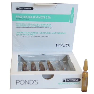 Ponds facial ampoule 12 u. Proteglicanos regenerates and hydrates.