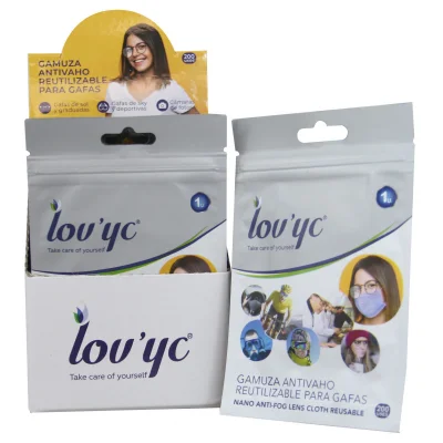 Lov'yc nano anti-fog lens cloth reusable 1 u.