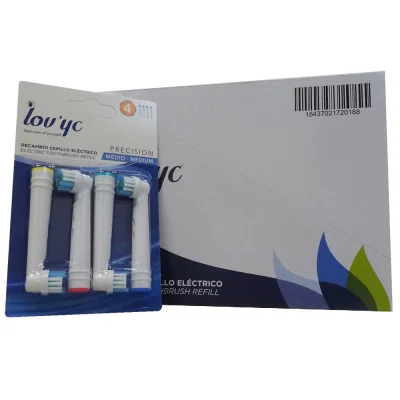 Lov'yc electric toothbrush refill 4 u. Precision minibox 12 u.