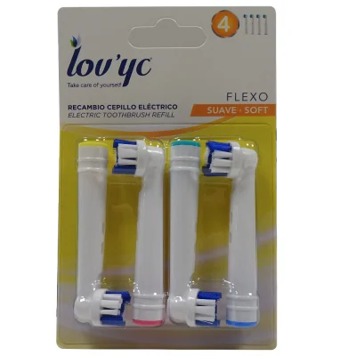 Lov'yc electric toothbrush refill 4 u. Flexo.