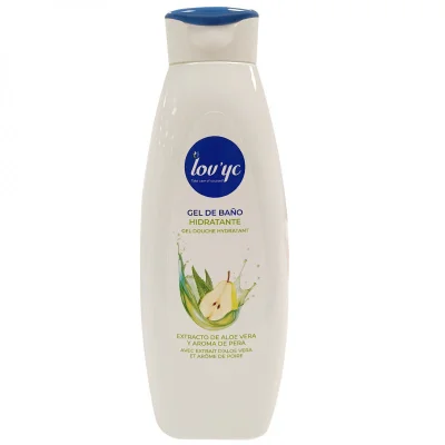 Lov'yc bath gel 750 ml. Moisturizing aloe vera extract & pear fragance.