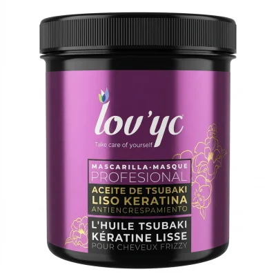 Lov'yc mask 700 ml. Smooth Keratin for frizzy hair with Tsubaki oil .