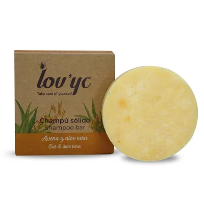 Lov'yc shampoo bar 50 gr. Delicate hair oats & aloe vera.