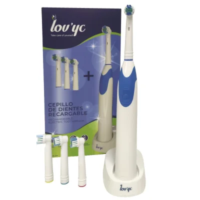 Lov'yc electric toothbrush 1 u. + 4 brush heads rechargeable minibox.