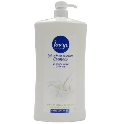 Lov'yc shower gel 2 l. Creamy rice milk and avocado.