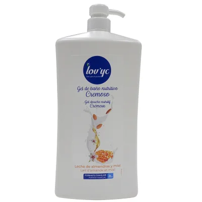 Lov'yc shower gel 2 l. Creamy almond milk and honey.
