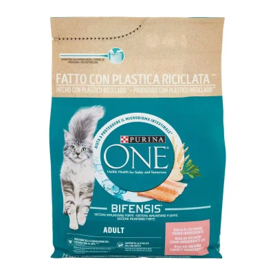 Purina ONE Adult Cat Salmon & Whole Grain 4x2.8kg