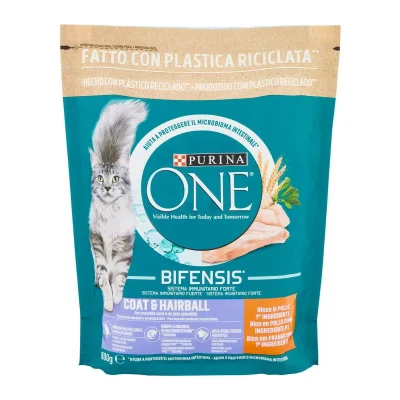 NESTLÉ ONE COAT&HAIRBALL Cat Chicken 8x800gN1IT