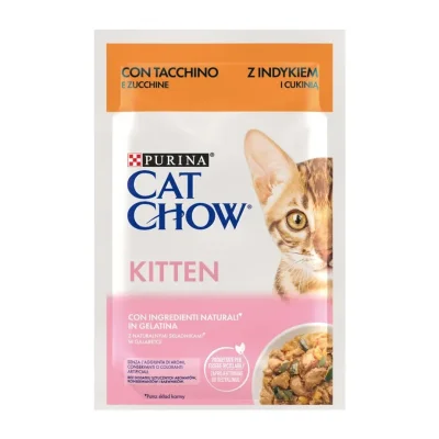 Purina Cat Chow Kitten Turkey & Courgette in Jelly 26x85g