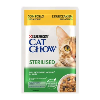 Purina Cat Chow Sterilised Chicken & Eggplant in Gravy 26x85g
