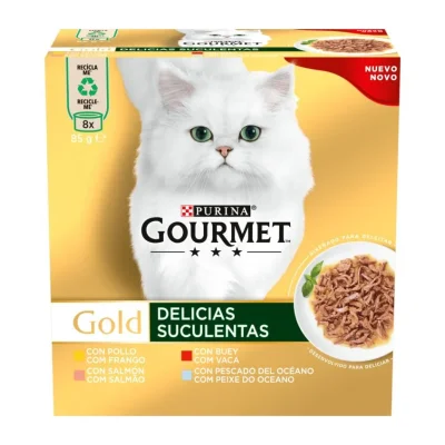 Purina Gourmet Gold Succulent Delights Mixed 8x85g