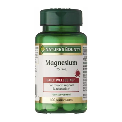 Nature's Bounty Magnesium 250mg 100 Tablets 24x96.9g