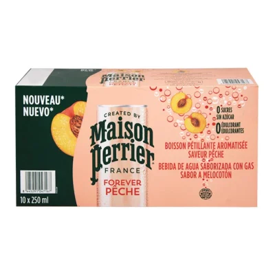MAISON PERRIER sparkling water 10 x 250ml - Forever Peach